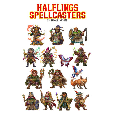 Skinny Minis - Halfling Spellcasters