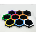 Bacs à jetons hexagonaux magnétiques doublés de velours 6