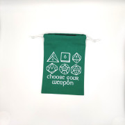 Dice pouch - Choose your Weapon - Green