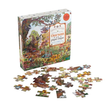 Puzzle Promenons-nous dans les bois - Ourson et le pique-nique