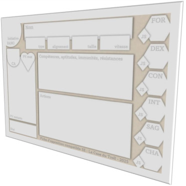 Fiches Créature/Opposition 5E