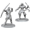 Pathfinder Battles Deep Cuts Unpainted Miniatures: Elf Hunter & Catfolk Bandit 0