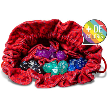 Dragon Storm Velvet Compartment Dice Bag