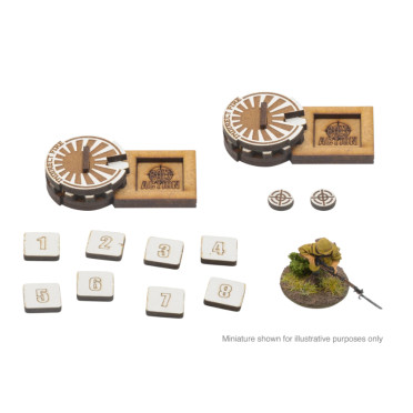 Bolt Action - MDF Artillery Zeroing In Markers - Japan