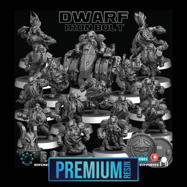 Équipe de Nains - Ironbolt (Résine Premium)