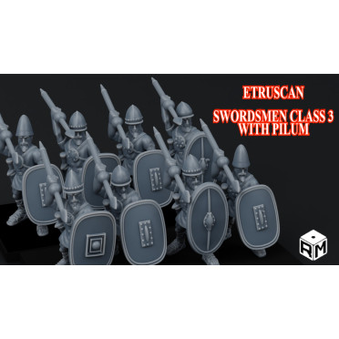 Rise Miniatures – Rise of Ancient Wars: Etruscan Class 3 Swordsmen with Pilum Pack