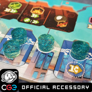 SETI - Ensemble de jetons de donn&eacute;es en r&eacute;sine &eacute;poxy paillet&eacute;e