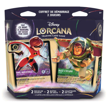 Lorcana -Coffret de Démarrage 2 Joueurs - Madame Indestructible et Buzz l'éclair