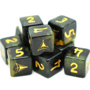 Set de 12 D&eacute;s 6 Faces Elder Dice: Yellow Sign: Dim Carcosa