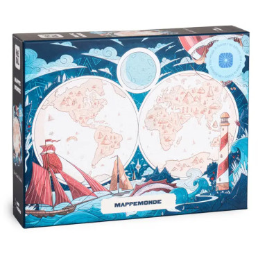 Puzzle - Mappemonde - 1000 pièces