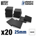 Plastic Square Bases 25mm 0
