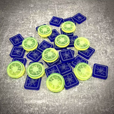 Aeon's End - Jetons Puissance et Charge en acrylique