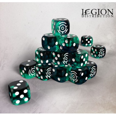 Grimdark Future - Robot Legion Premium Resin 16mm Dice Set (20)