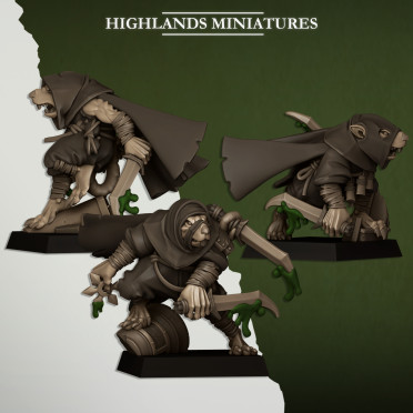 Highlands Miniatures - Sewer Vermin - Vermin Assassins