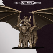 Highlands Miniatures - Sons Of Marduk - Sorcerer of Marduk on Bull