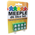 Meeple - D6 Dice Set - Green 0