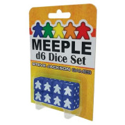 Meeple - D6 Dice Set - Blue