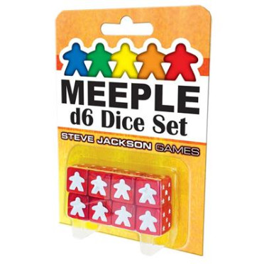 Meeple - D6 Dice Set - Red