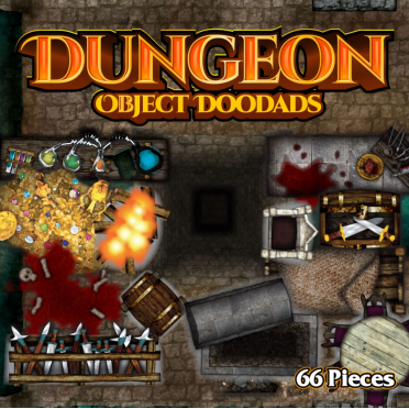Boite de Roleplaying Objects - Dungeon - 66 Pieces