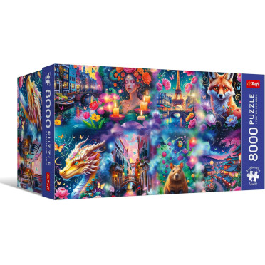 Boite de Puzzle - Colorful World - 8000 pieces - Occasion