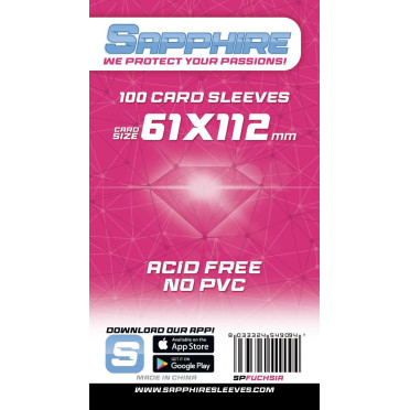 Boite de Sapphire - Pochettes Fuchsia - 61x112mm - 100p