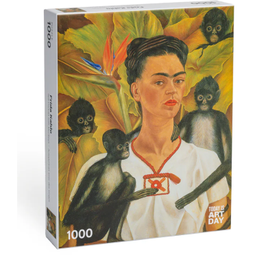 Boite de Puzzle - Frida Kahlo - Autoportrait avec des Singes - 1000 pièces - Occasion