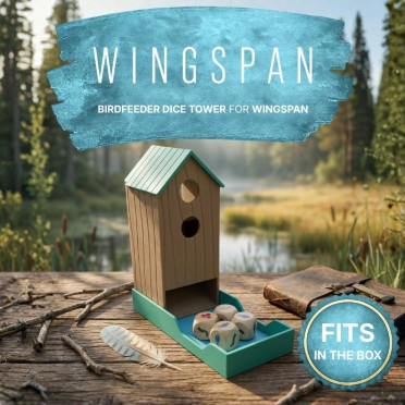 Boite de Wingspan - Tour à dés Mangeoire pliable