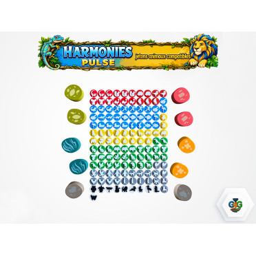 Boite de Jetons compatible avec Harmonies: Pulse