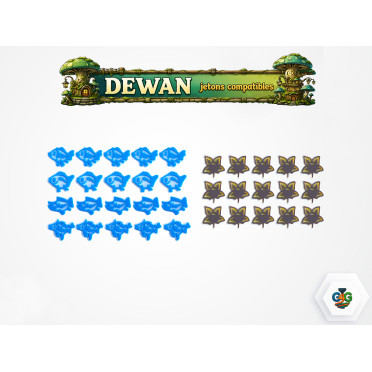 Boite de Jetons compatibles avec Dewan