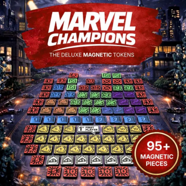 Boite de Marvel Champions JCE - Set de 96 jetons magnétiques