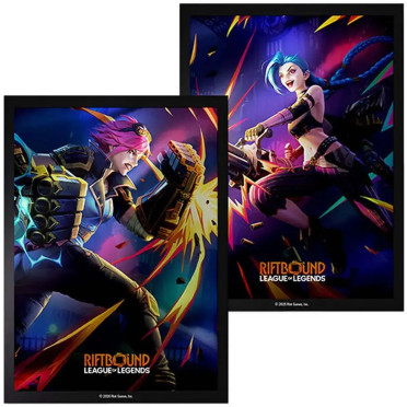 Boite de Riftbound: League of Legends Vendetta - 100 Art Sleeves -Vi vs Jinx