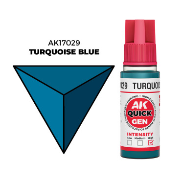 Boite de Quick Gen Color Ak Interactive - Turquoise Blue