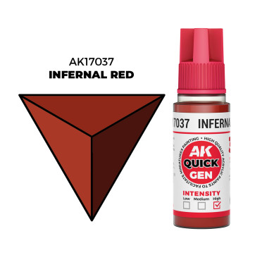 Boite de Quick Gen Color Ak Interactive - Infernal Red