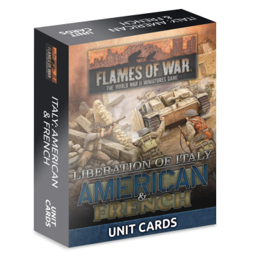 Boite de Flames of War - Liberation of Italy - American and French Unit Card Pack
