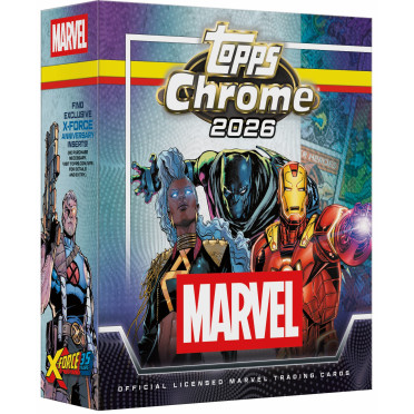 Boite de Topps - Chrome Marvel 2026 - Mega Box 56 cartes