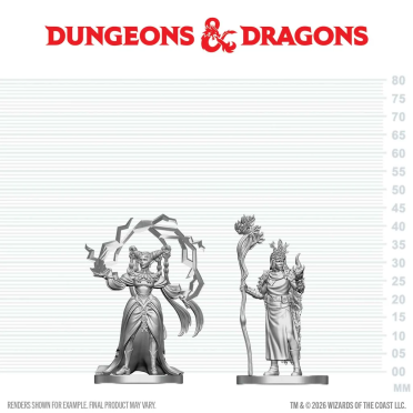 Boite de D&D Nolzur's Marvelous Miniatures: Human Druid & Elf Sorcerer