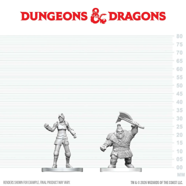 Boite de D&D Nolzur's Marvelous Miniatures: Cultist of Bane & Dwarf Zhentilar Soldier