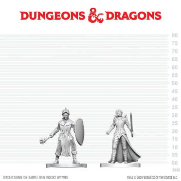 Boite de D&D Nolzur's Marvelous Miniatures: Black Gauntlet & Zhentilar Paladin of Bane
