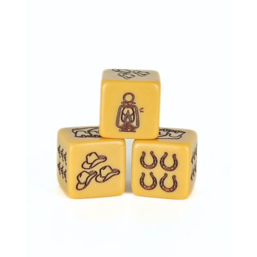 Boite de Set de 4 D6 - Cowboy