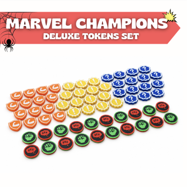 Boite de Set de 65 jetons compatible avec Marvel Champions