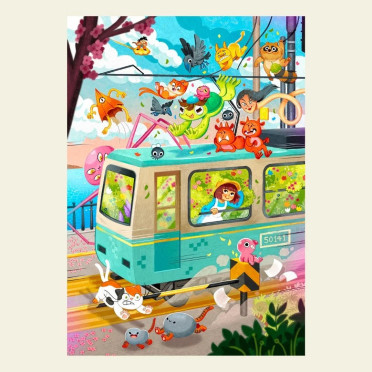 Boite de Puzzle - Train To Kamakura - 500 pièces