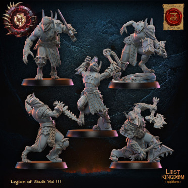 Boite de Lost Kingdom miniatures - Legion of Skulls - 10 Guerriers Loups