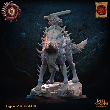 Boite de Lost Kingdom miniatures - Legion of Skulls - Seigneur Loup-Garou sur Loup Géant