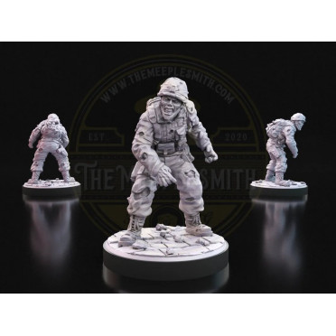 Boite de Figurine de Zombie Militaire - Le Soldat Rampant