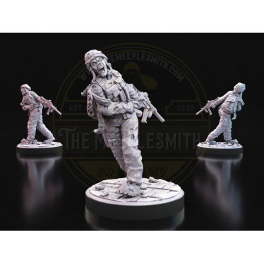 Boite de Figurine de Zombie Militaire - Le Soldat Hurleur