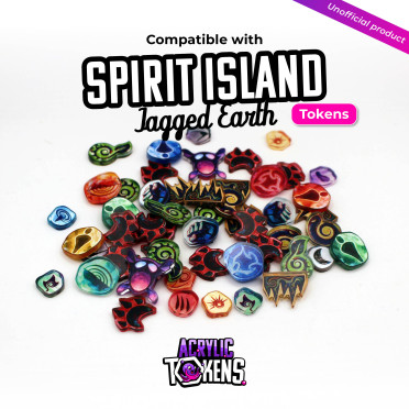 Boite de Spirit Island : Terre Fracturée - Jetons en Acrylique