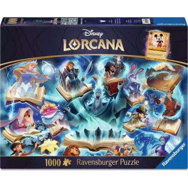 Boite de Puzzle Lorcana - Glimmers of the Realm: Sapphire - 1000 pièces - Occasion