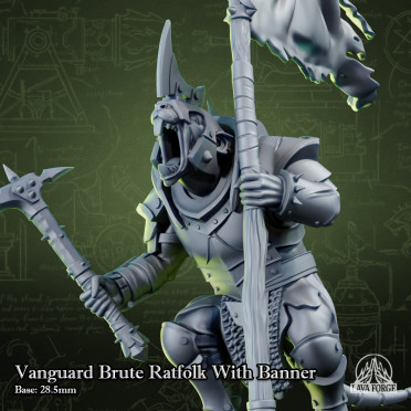 Boite de Lava Forge - Ratfolks - Brute d'Avant-garde avec Bannière