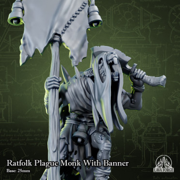 Boite de Lava Forge - Ratfolks - Moine de la Peste avec Bannière