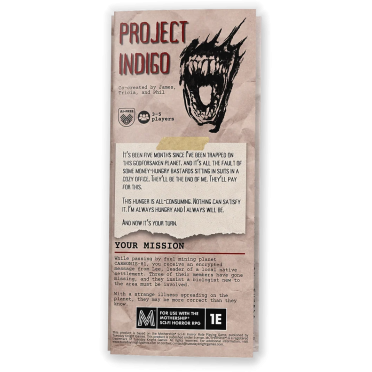 Boite de Mothership - Project Indigo